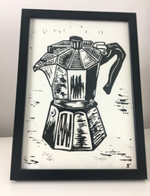 Load image into Gallery viewer, caffè italiano, linoprint