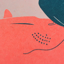 Load image into Gallery viewer, Cuddle Up, Risograph print, ei8htycats